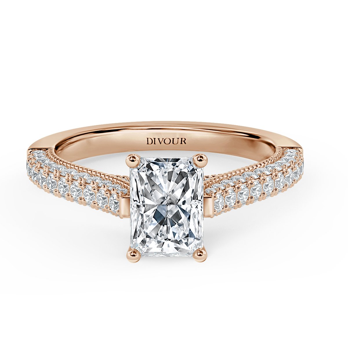 Edward - Radiant Diamond  Vintage Engagement Ring