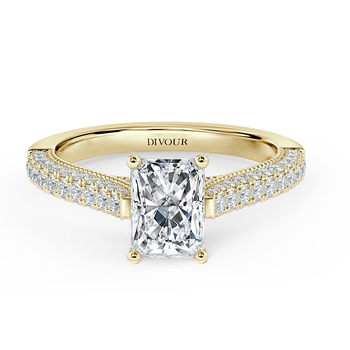 Edward - Radiant Diamond  Vintage Engagement Ring
