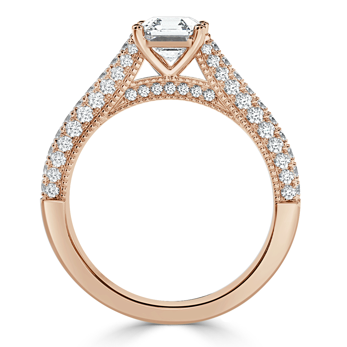 Edward - Radiant Diamond  Vintage Engagement Ring