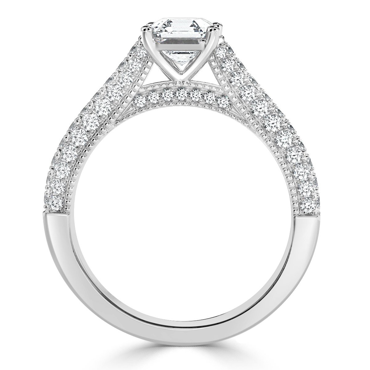 Edward - Radiant Diamond  Vintage Engagement Ring