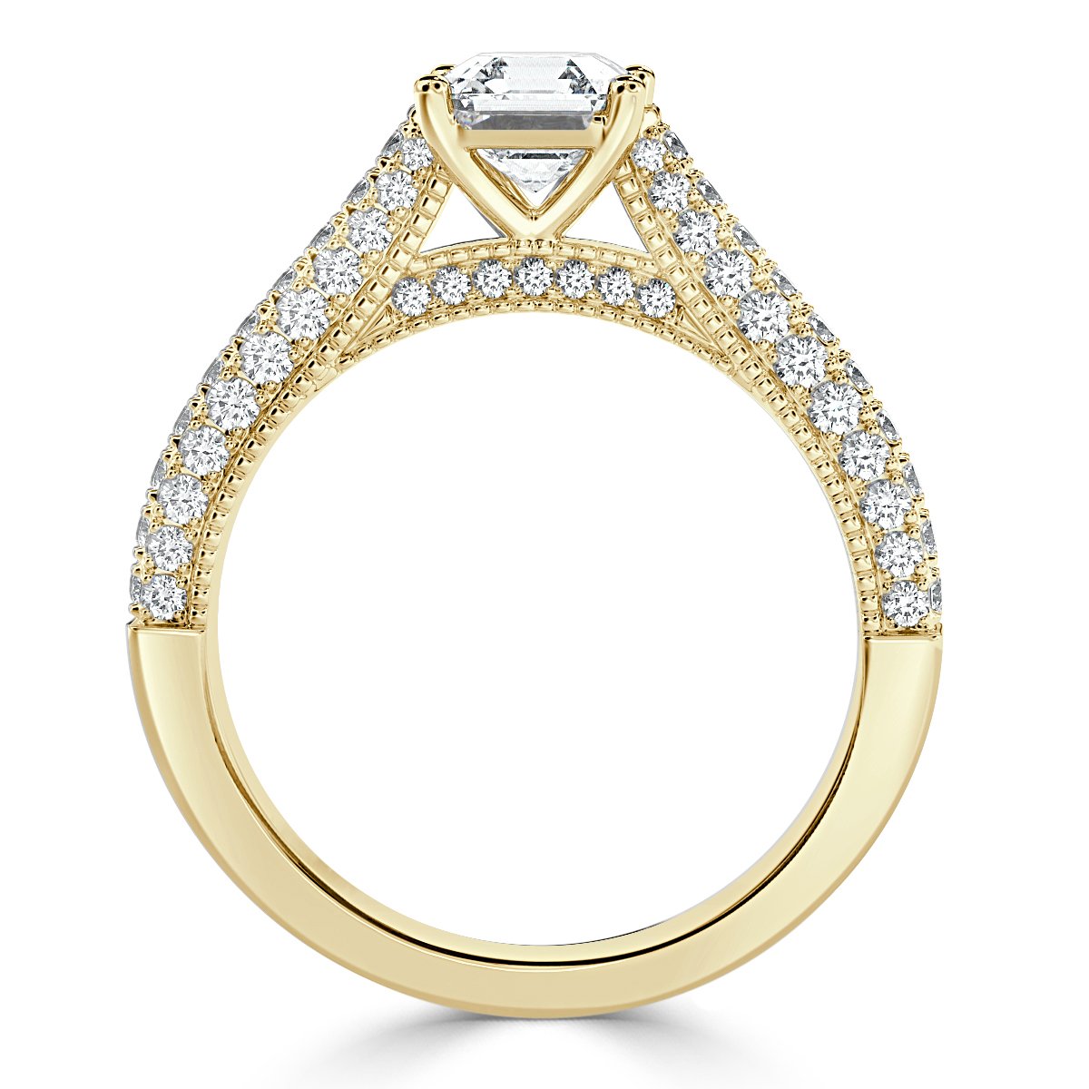 Edward - Radiant Diamond  Vintage Engagement Ring