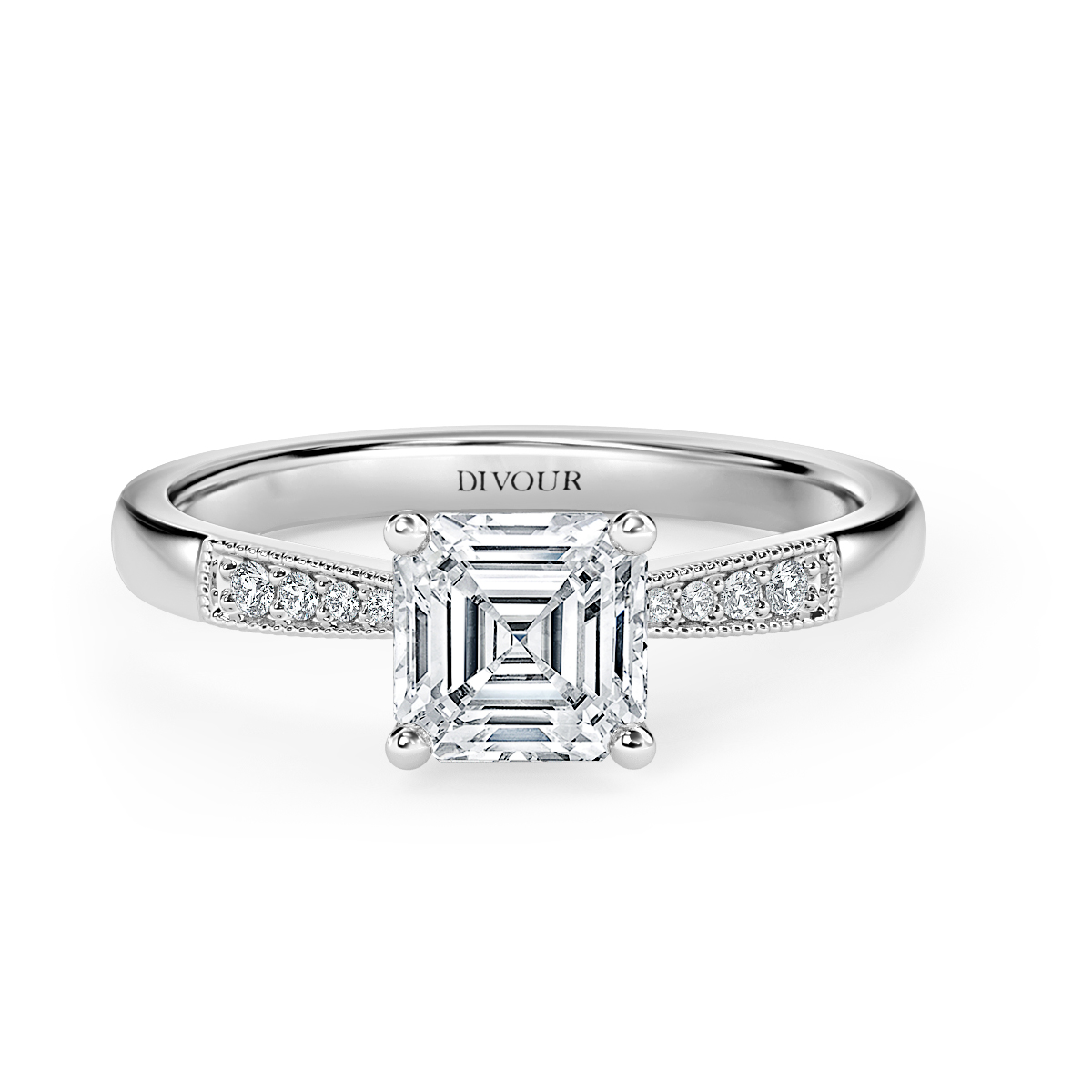 Grace -  Asscher  Diamond Vintage Engagement Ring