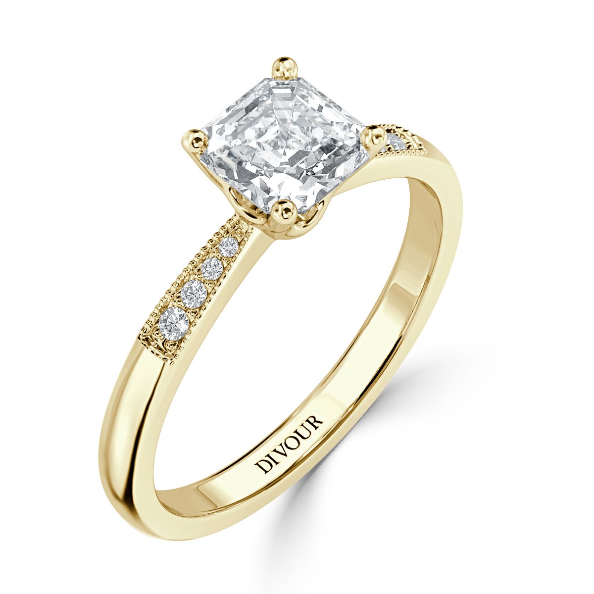Grace -  Asscher  Diamond Vintage Engagement Ring