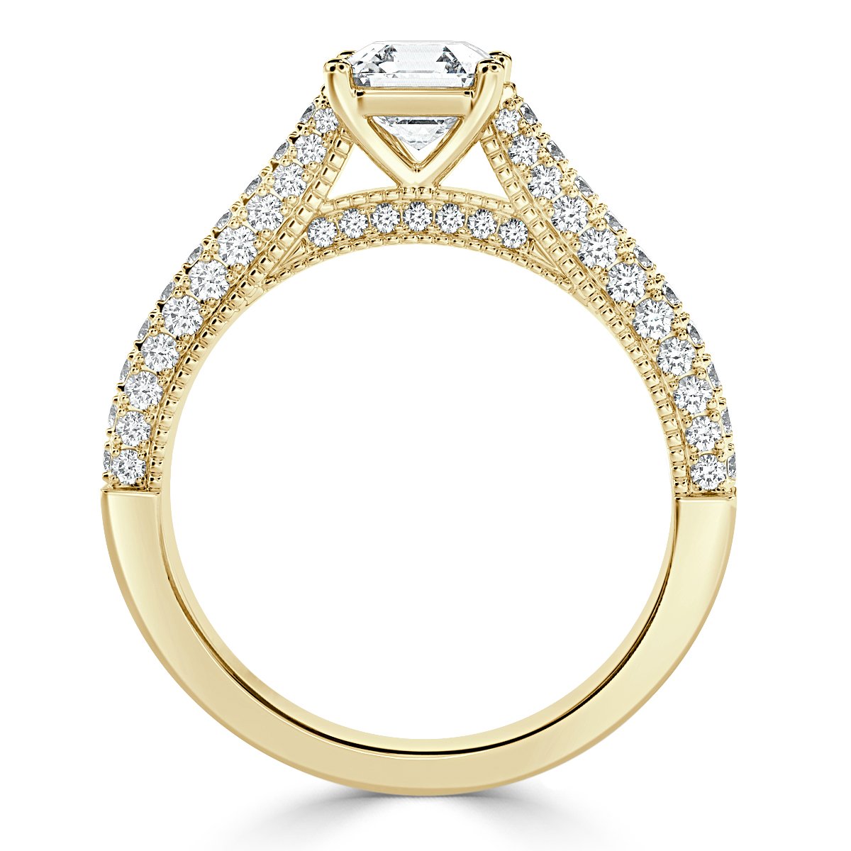 Edward - Asscher Diamond  Vintage Engagement Ring