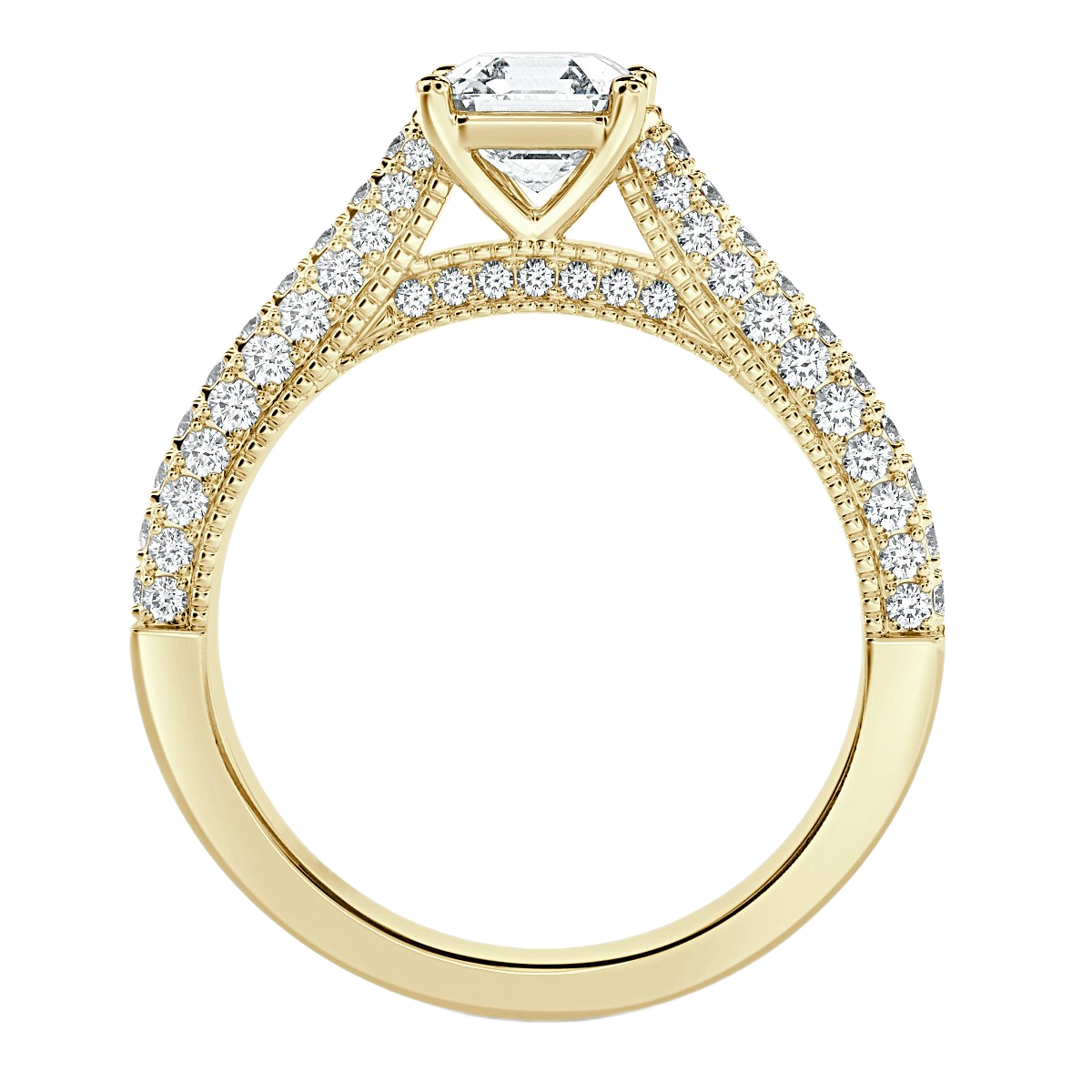 Edward - Asscher Diamond  Vintage Engagement Ring