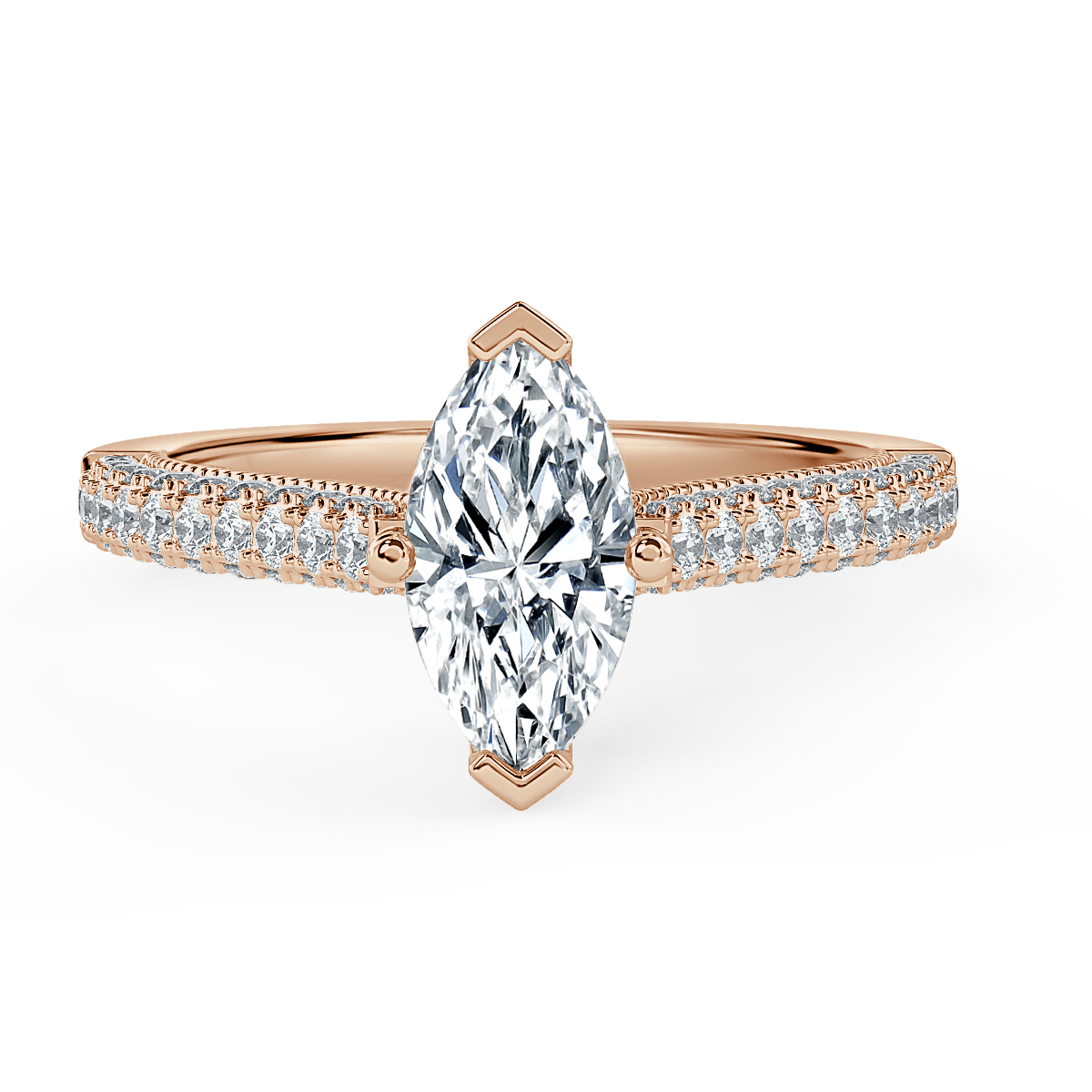 Edward -Marquise Diamond  Vintage Engagement Ring