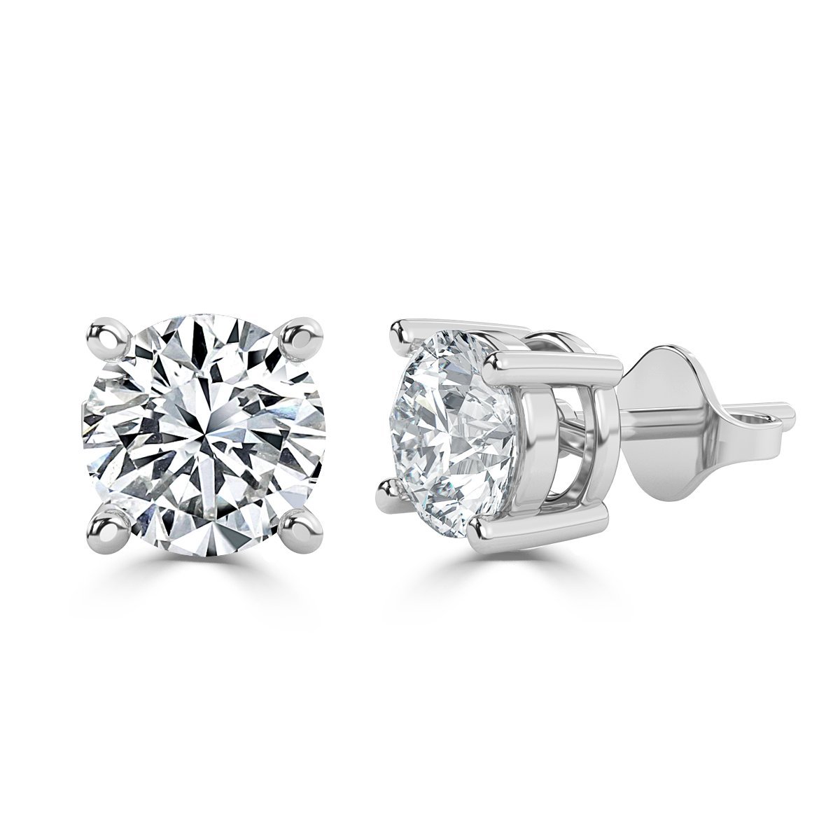 Round Diamond Studs Earrings