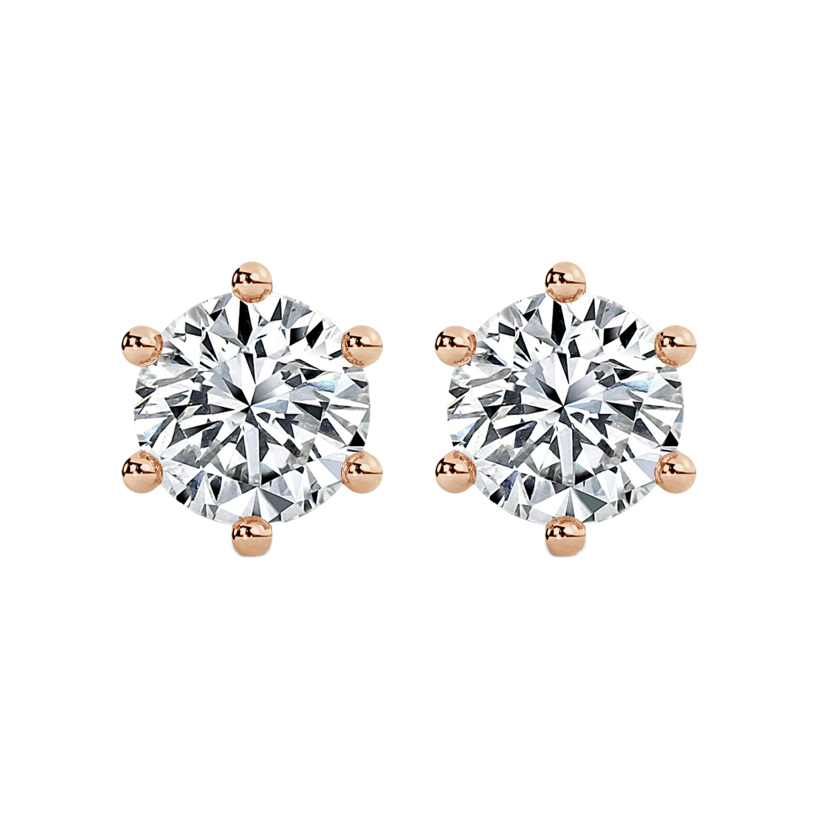 Round Diamond Studs Earrings