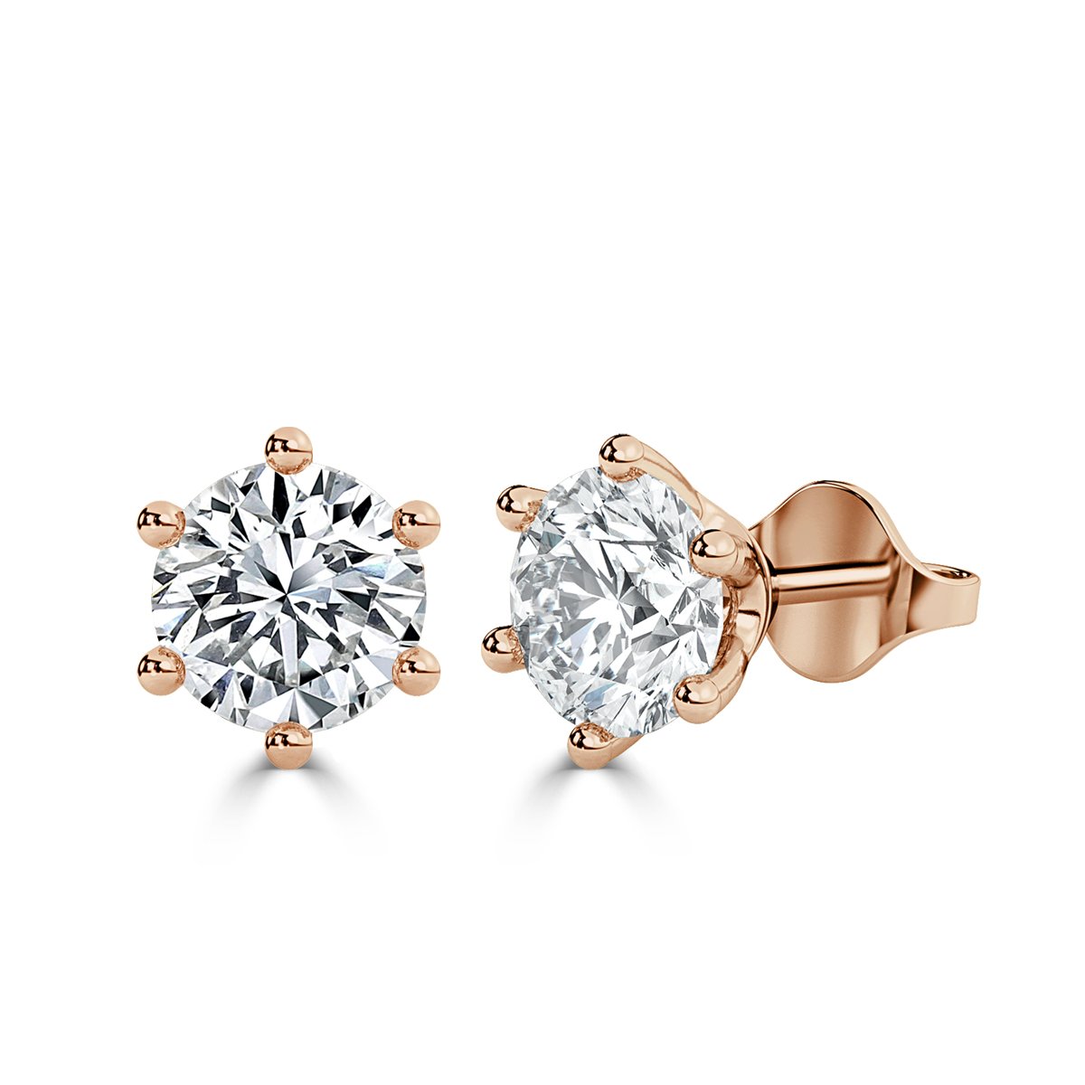 Round Diamond Studs Earrings