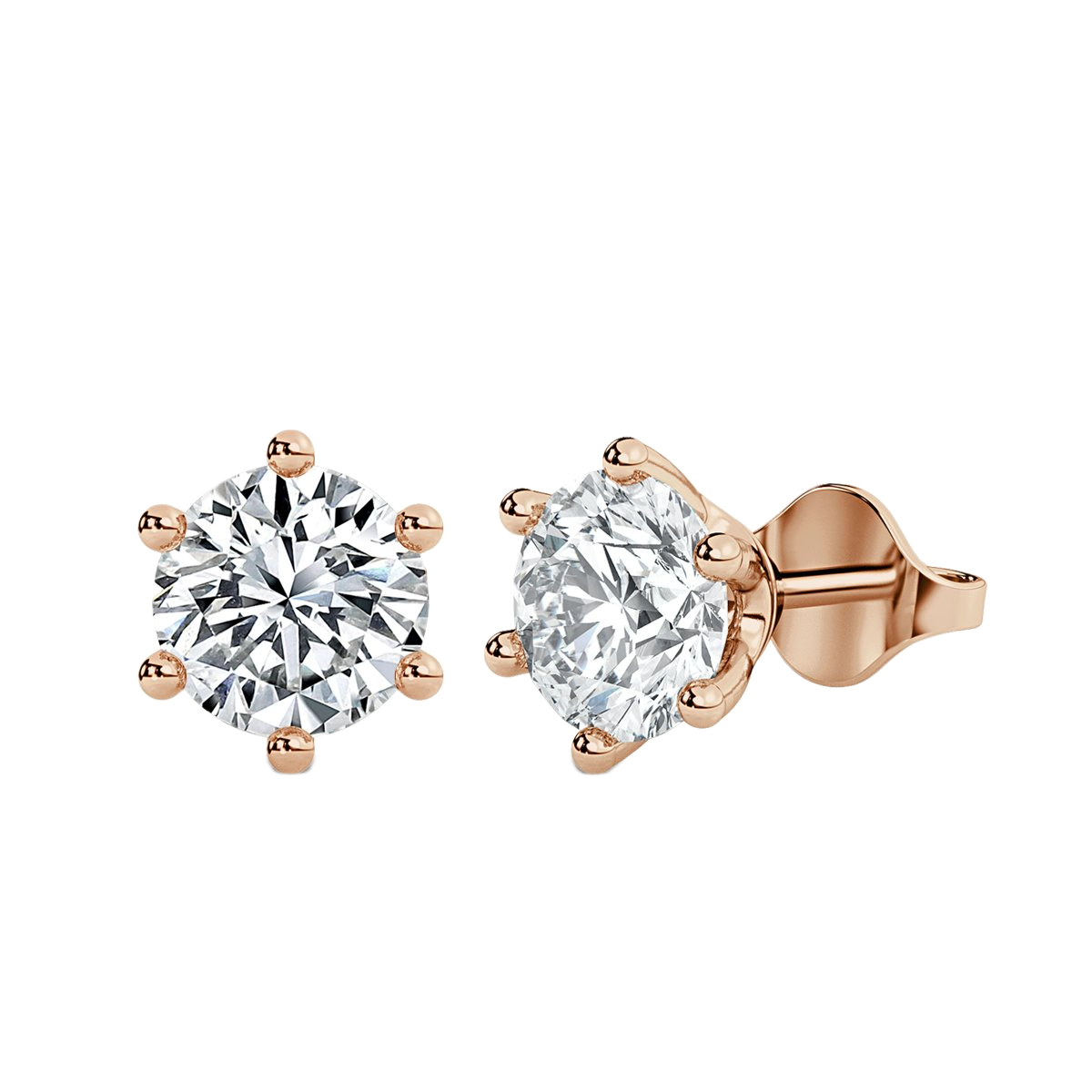 Round Diamond Studs Earrings