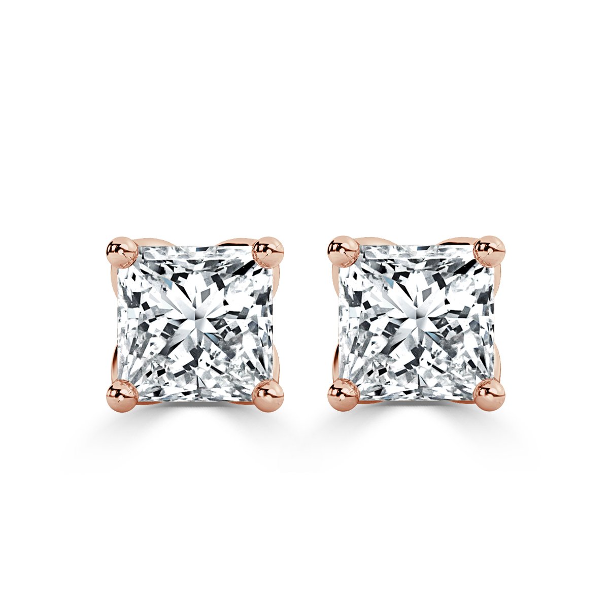 Princess Diamond Studs Earrings