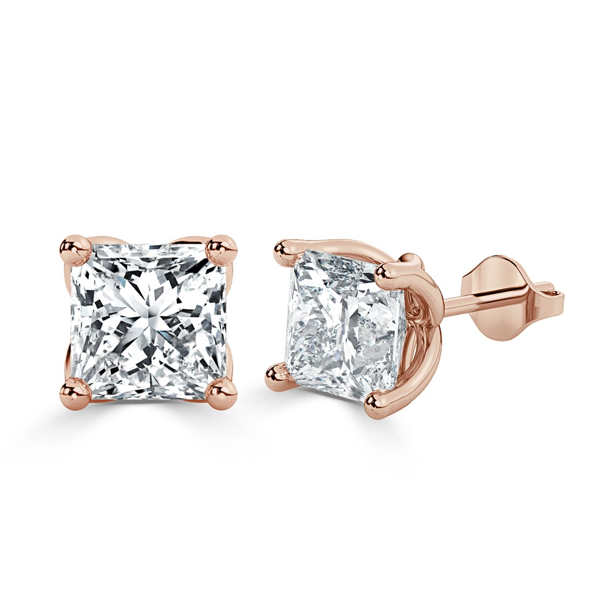 Princess Diamond Studs Earrings