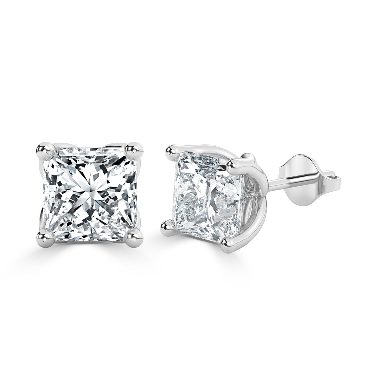 Princess Diamond Studs Earrings