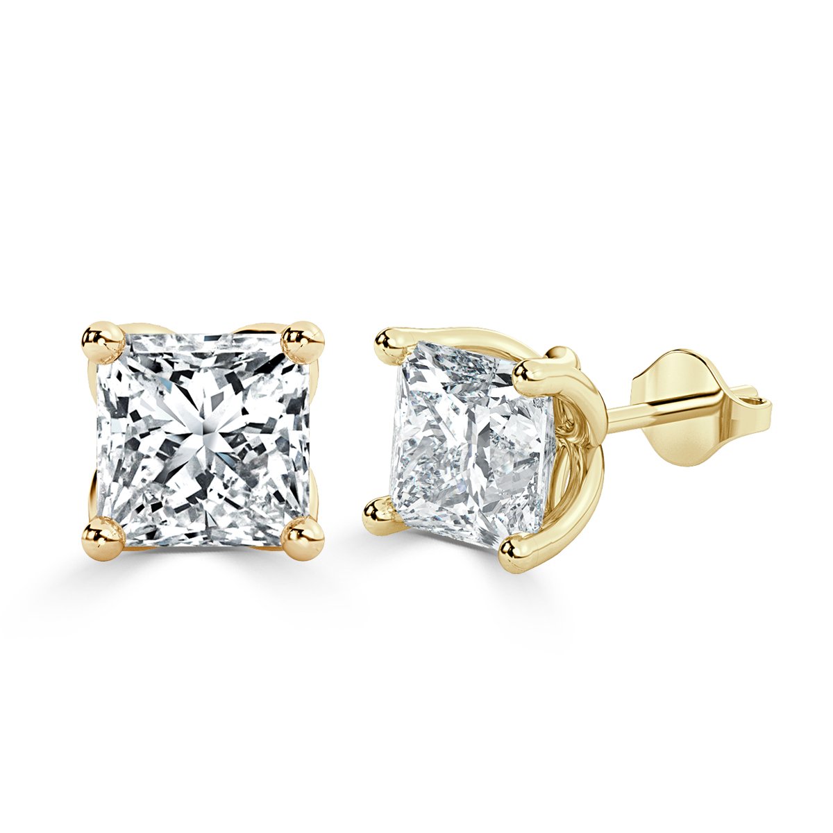 Princess Diamond Studs Earrings