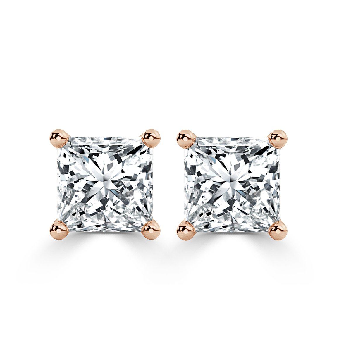 Princess Diamond Studs Earrings