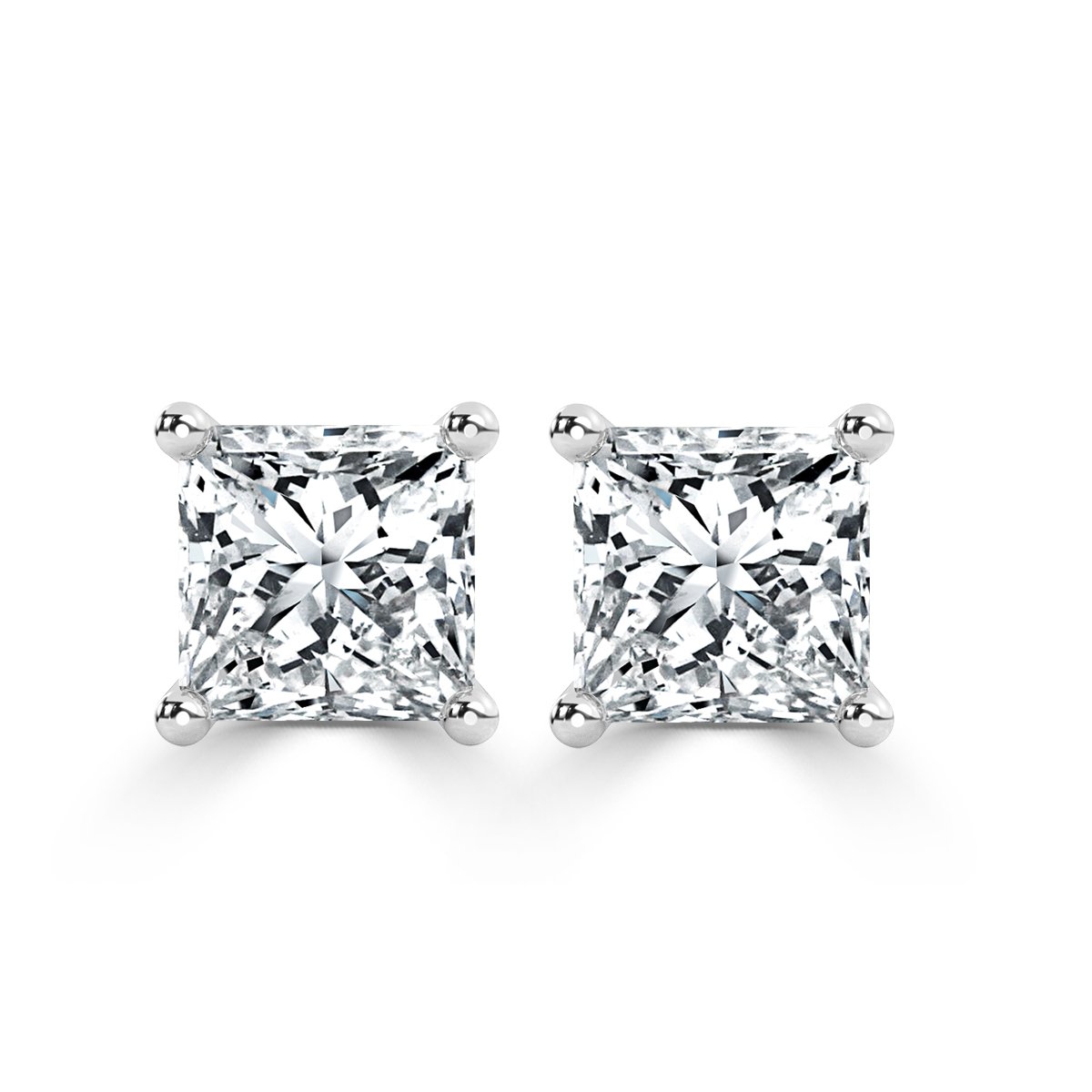 Princess Diamond Studs Earrings