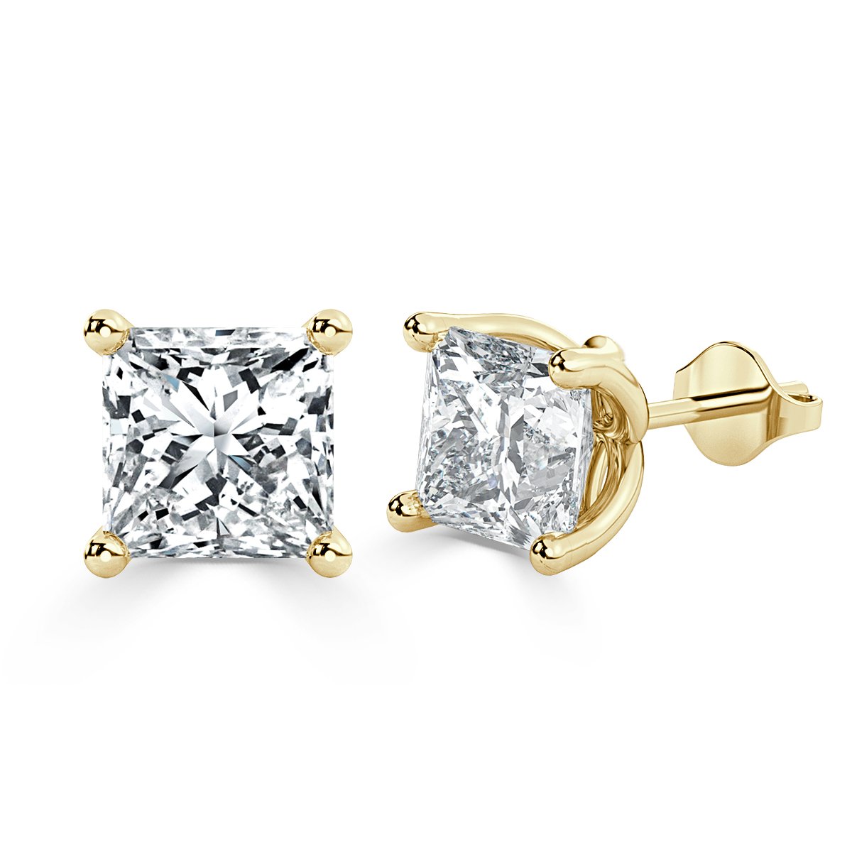 Princess Diamond Studs Earrings