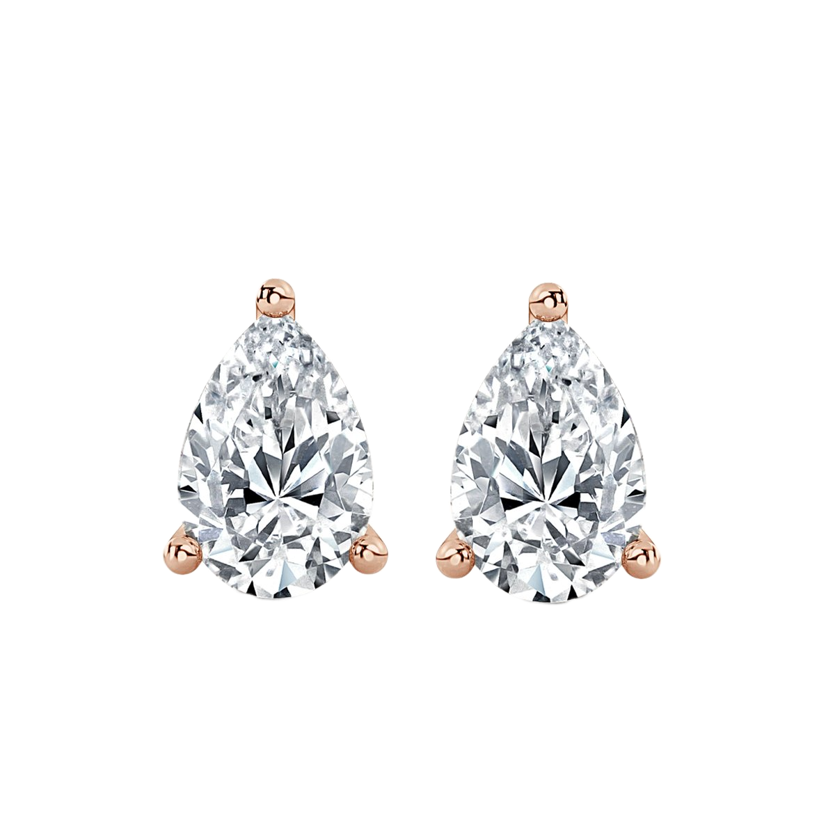 Pear Diamond Studs Earrings
