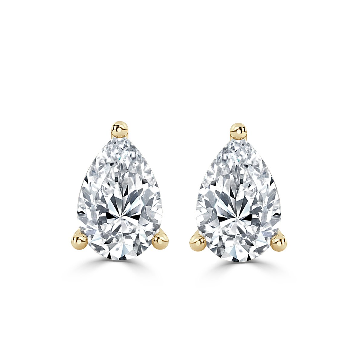 Pear Diamond Studs Earrings