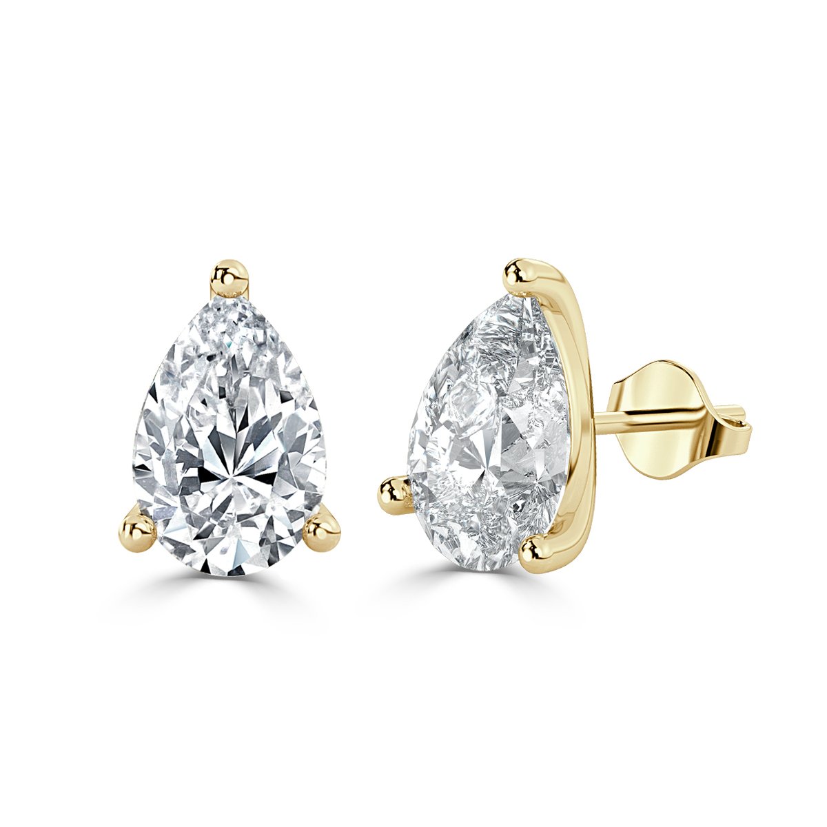 Pear Diamond Studs Earrings