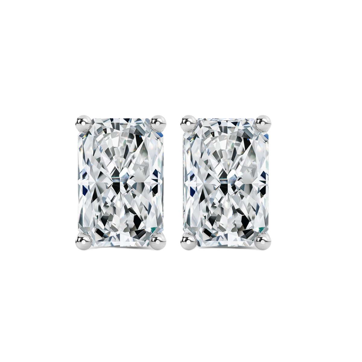 Radiant Diamond Studs Earrings