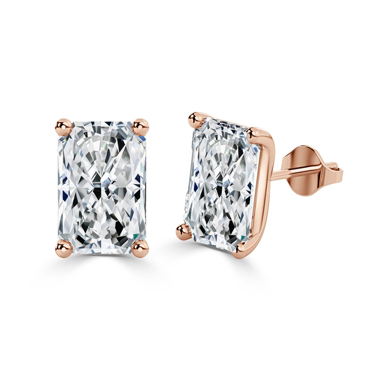 Radiant Diamond Studs Earrings