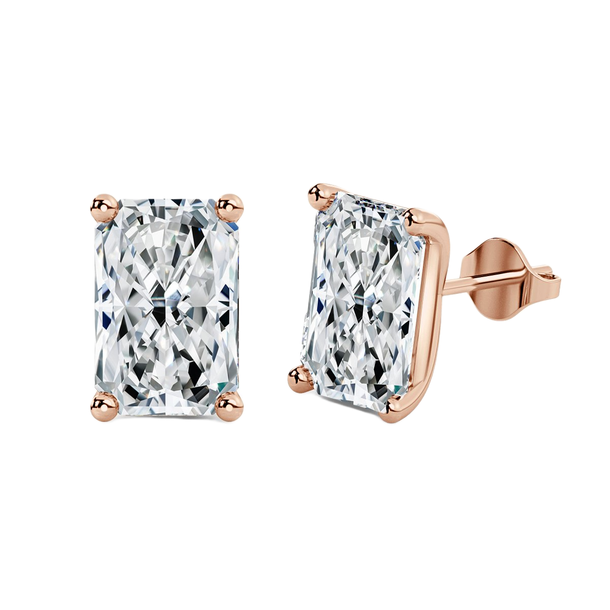 Radiant Diamond Studs Earrings