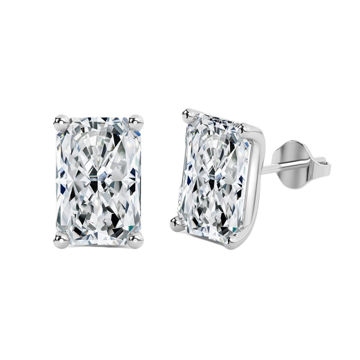 Radiant Diamond Studs Earrings