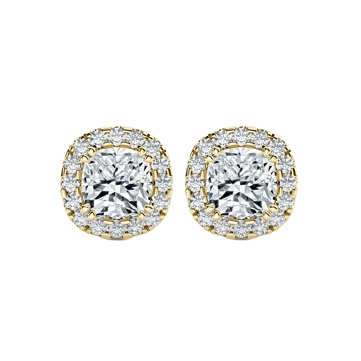 Round Halo Diamond Earrings