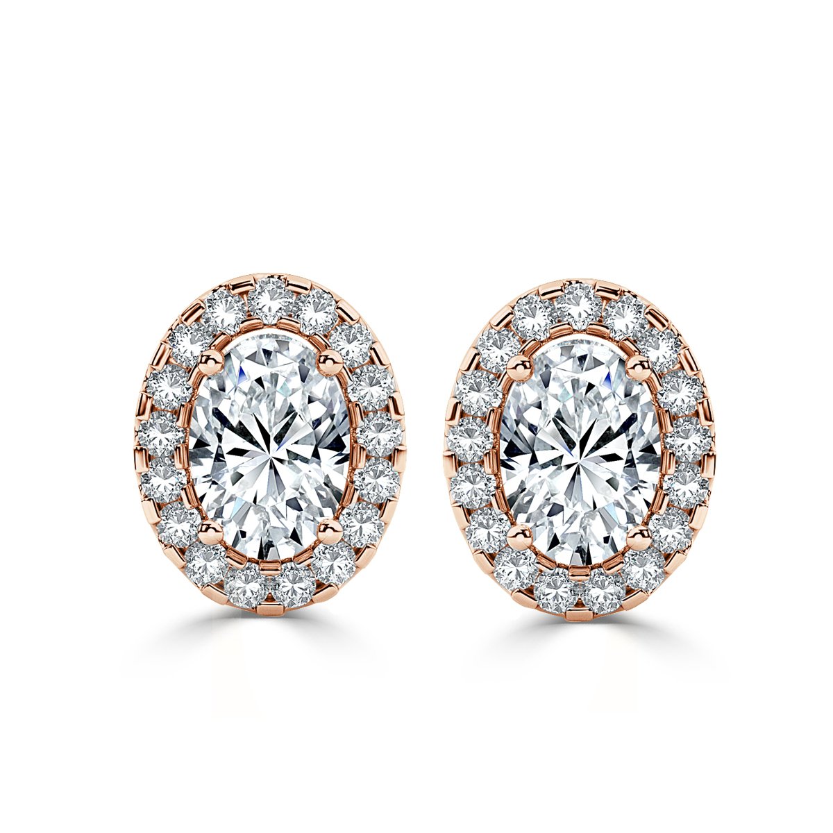 Fancy Yellow Oval Diamond Halo Earrings | JM Edwards Jewelry