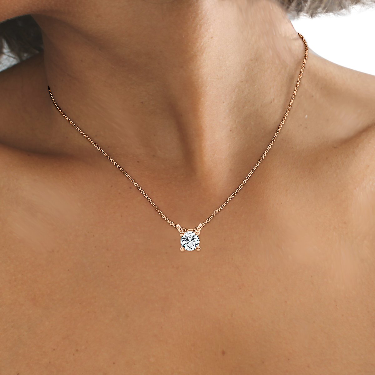 Solitaire Diamond Pendant