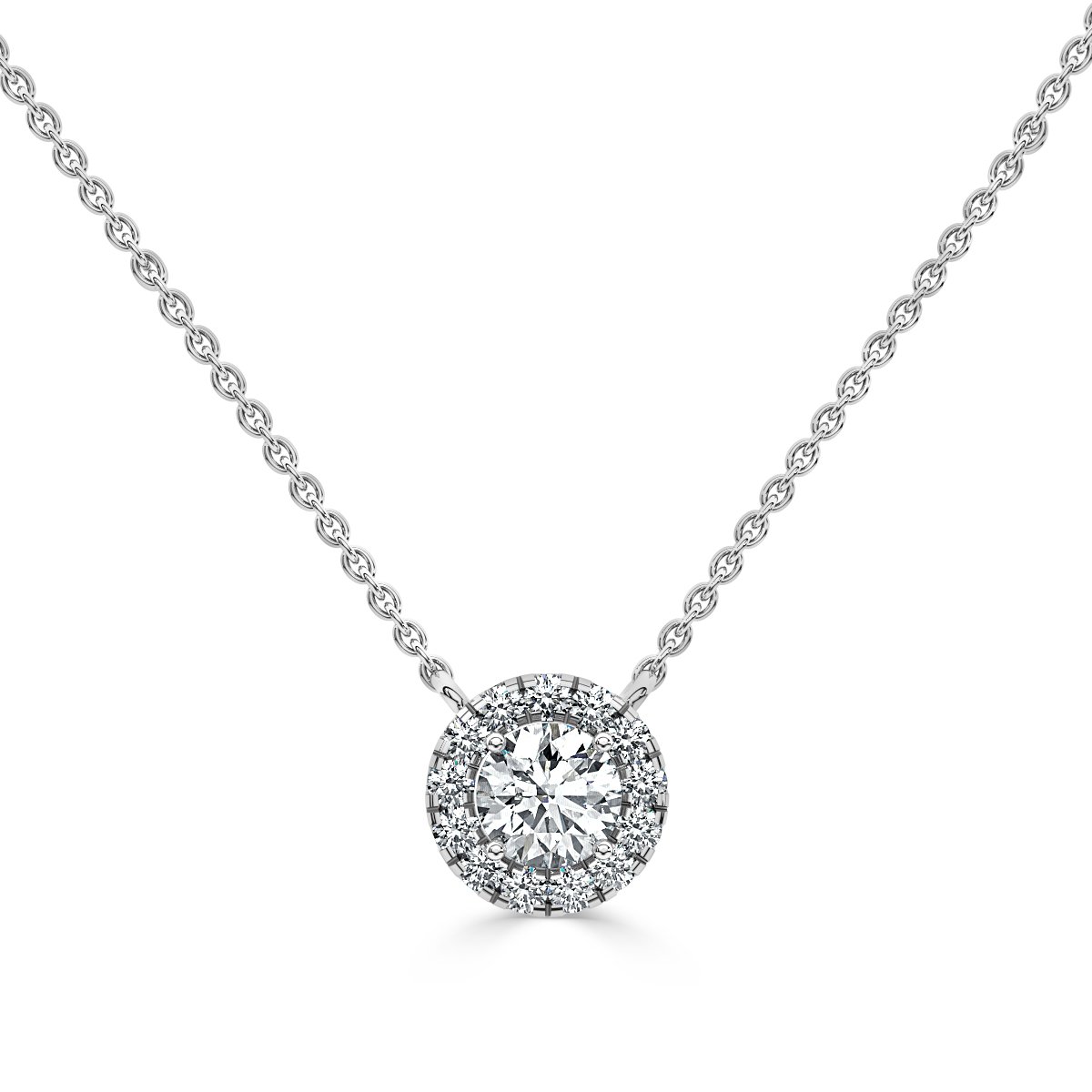 Halo Diamond Pendant