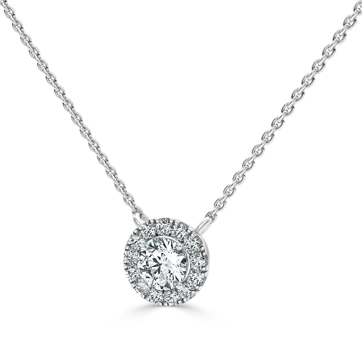 Halo Diamond Pendant