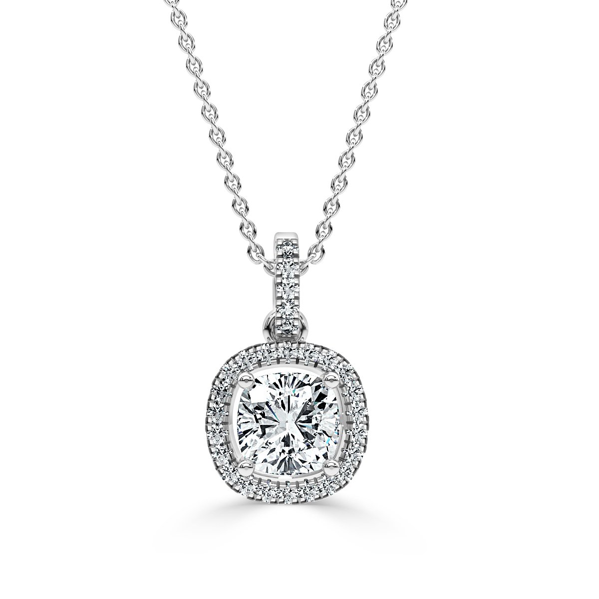 Halo Diamond Pendant