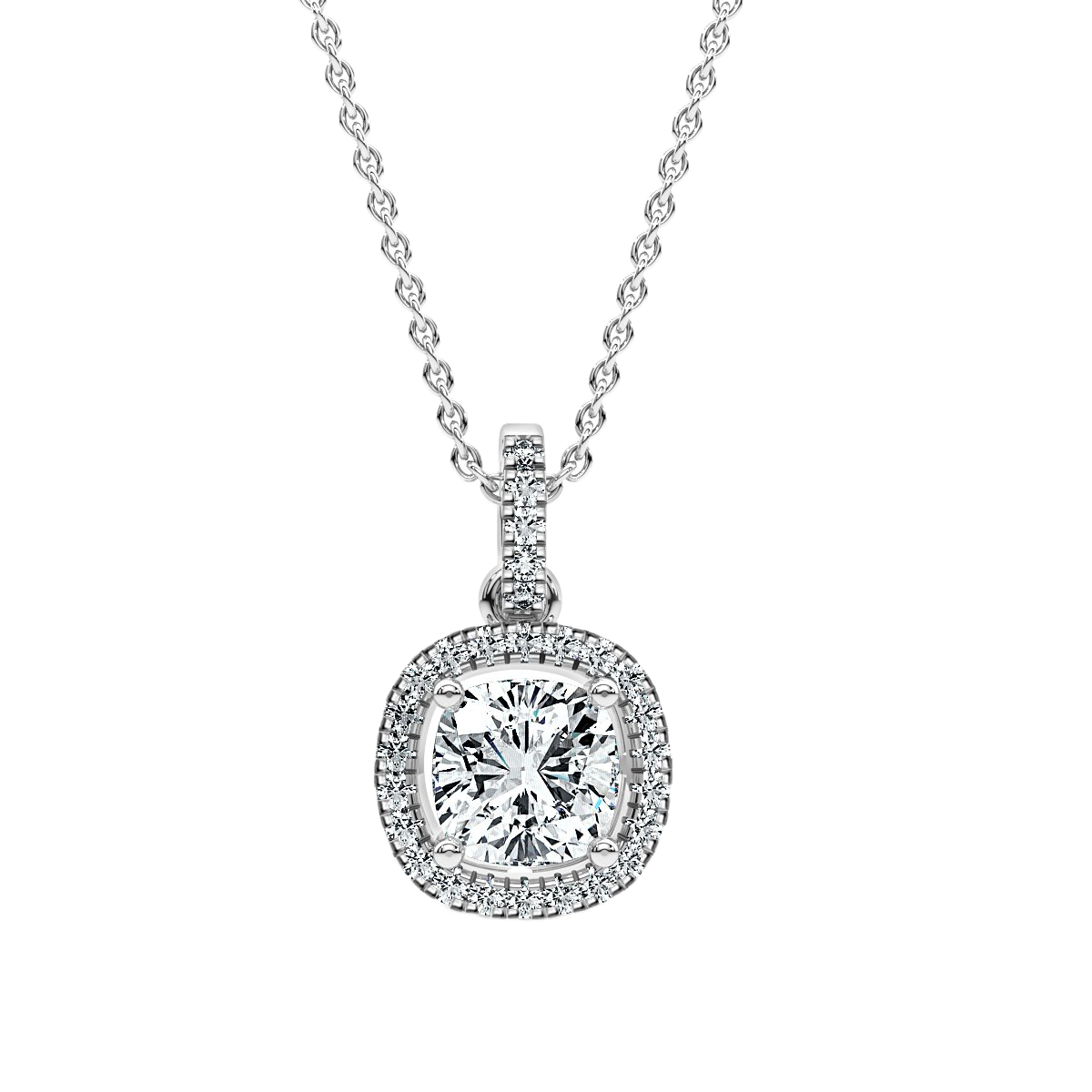 Halo Diamond Pendant