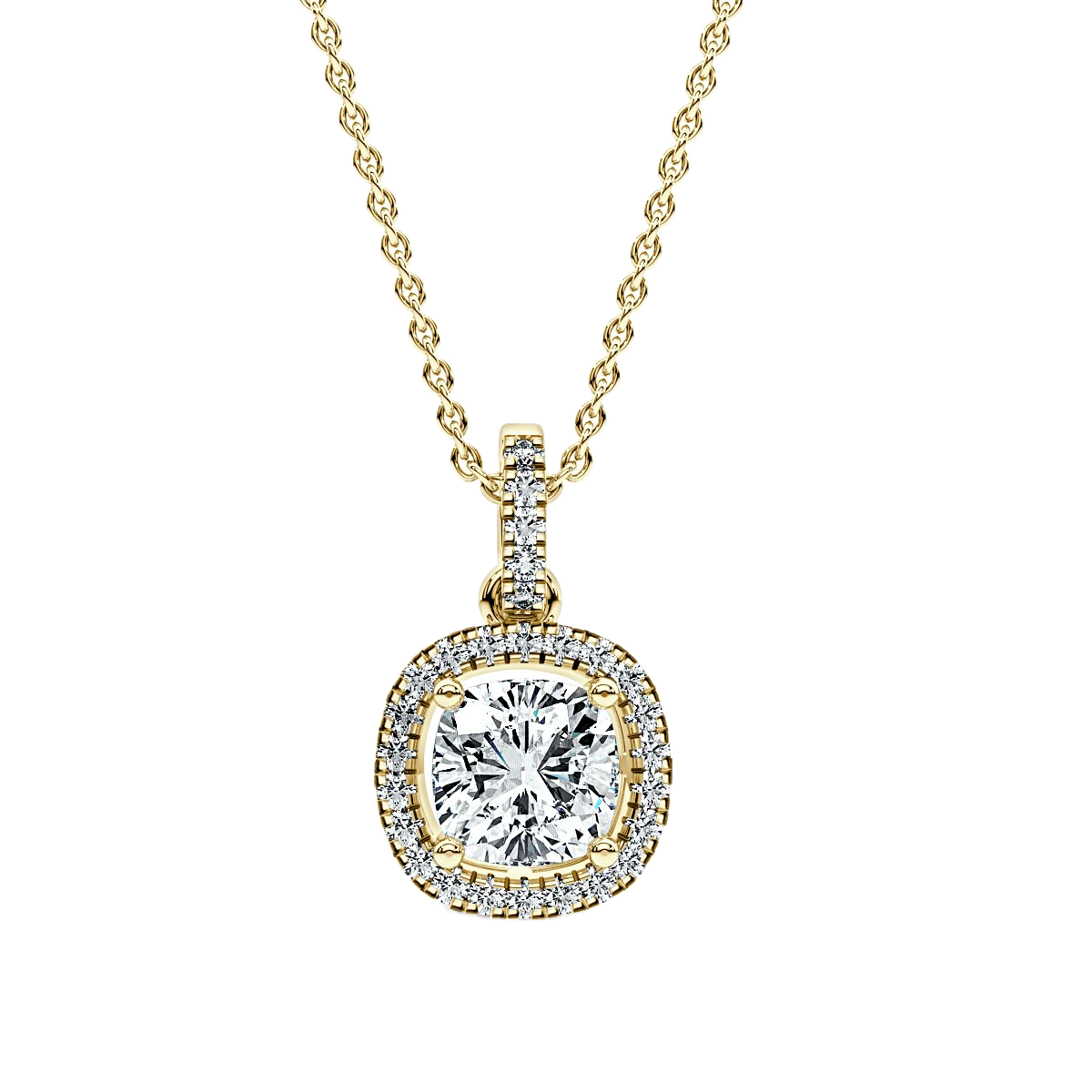 Halo Diamond Pendant