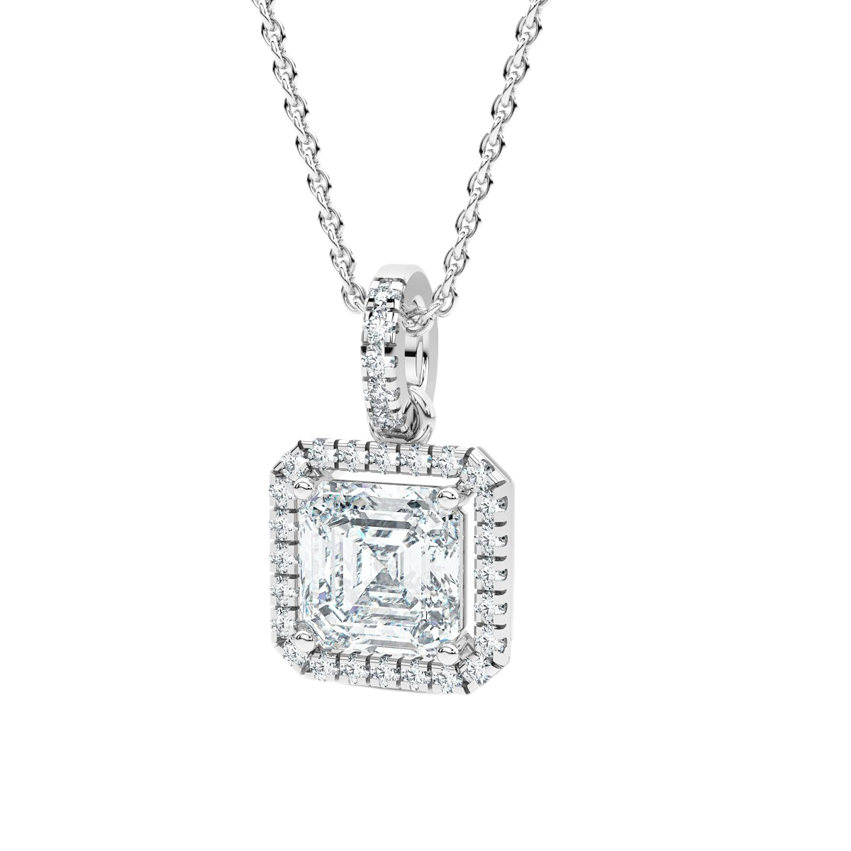 Halo Diamond Pendant