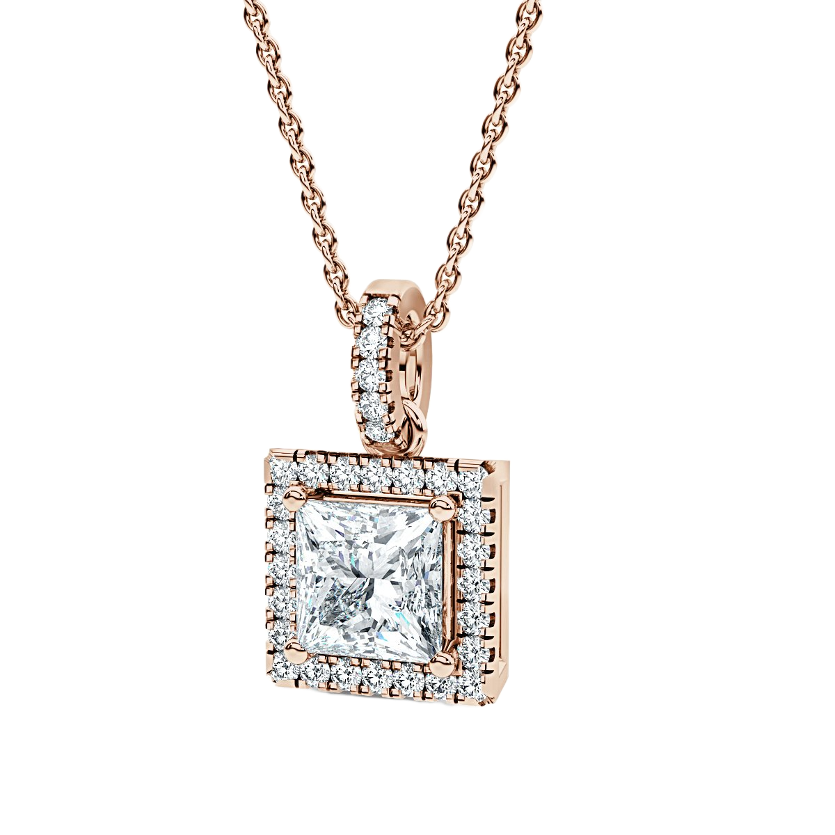 Halo Diamond Pendant