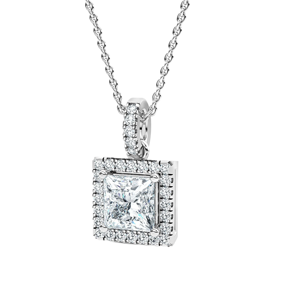 Halo Diamond Pendant