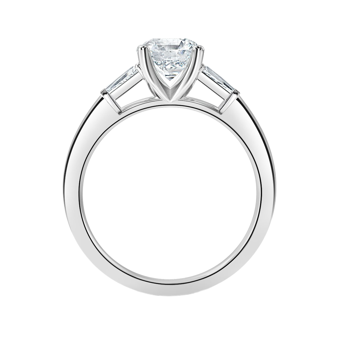 Round With Baguett Trilogy Ring