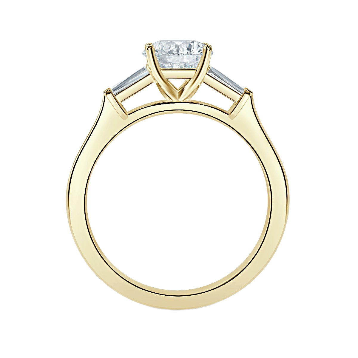 Round With Baguett Trilogy Ring