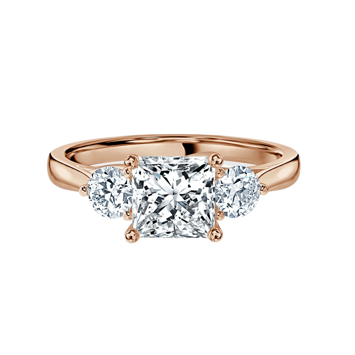Princess With Round Trilogy Ring