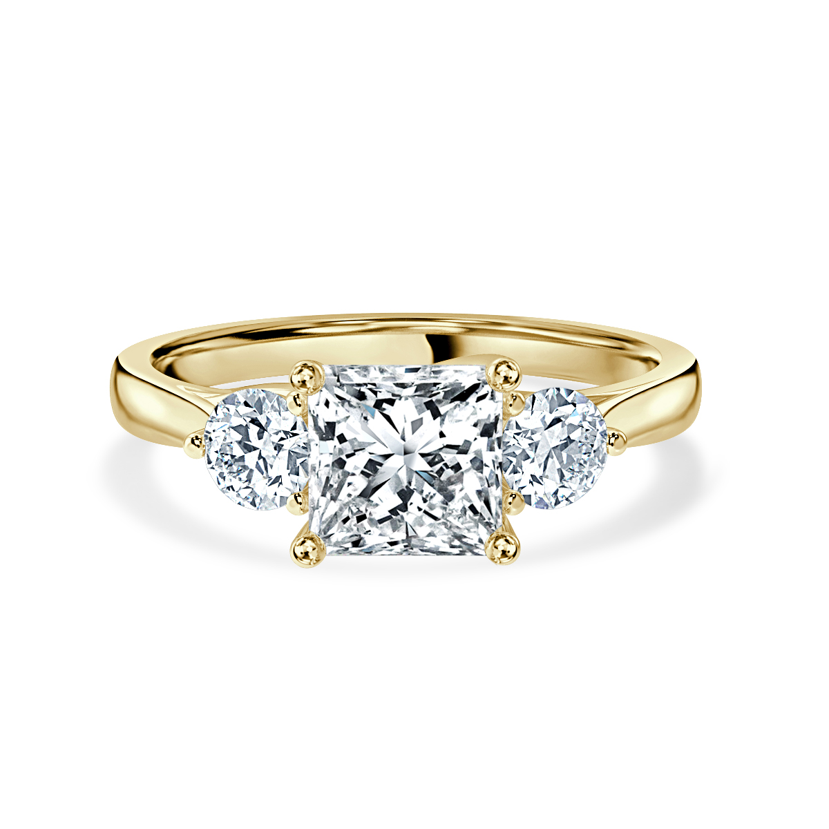 Princess With Round Trilogy Ring