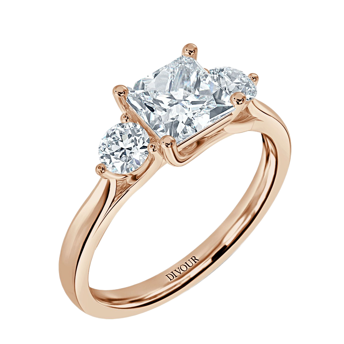 Princess With Round Trilogy Ring