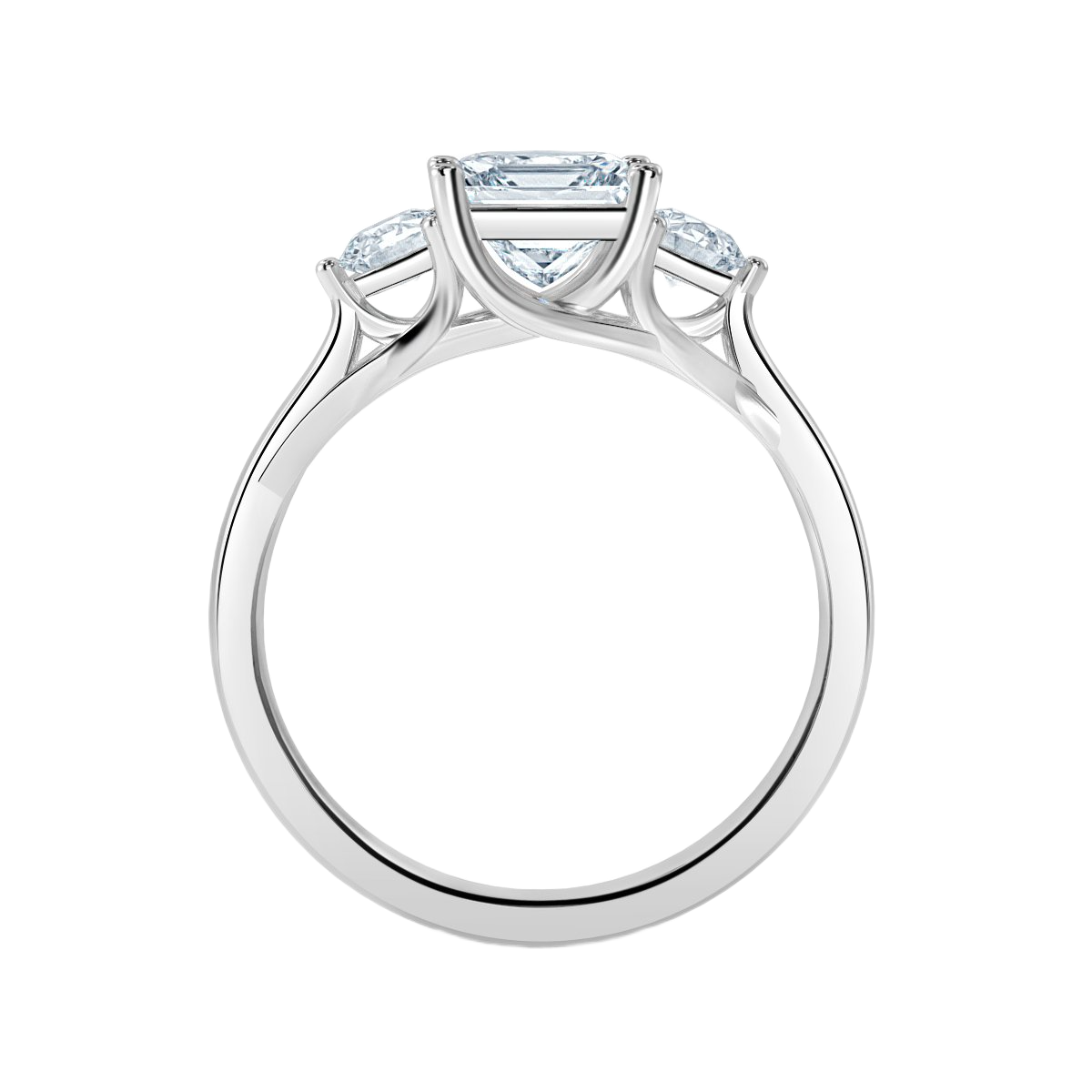 Princess With Round Trilogy Ring