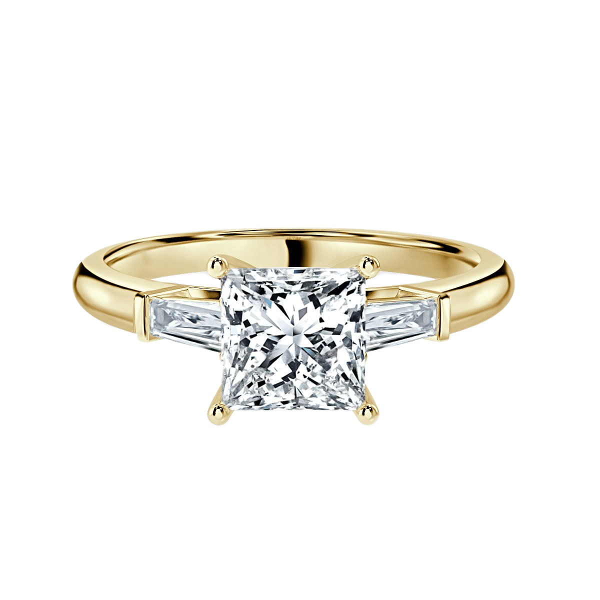 Princess With Baguett Trilogy Ring