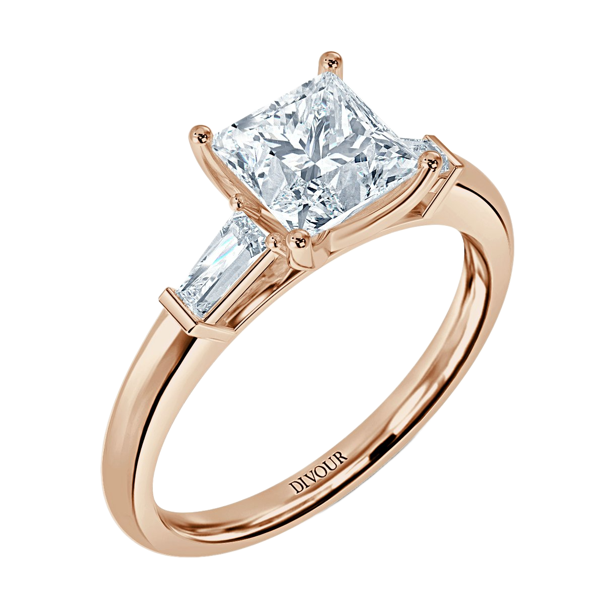 Princess With Baguett Trilogy Ring