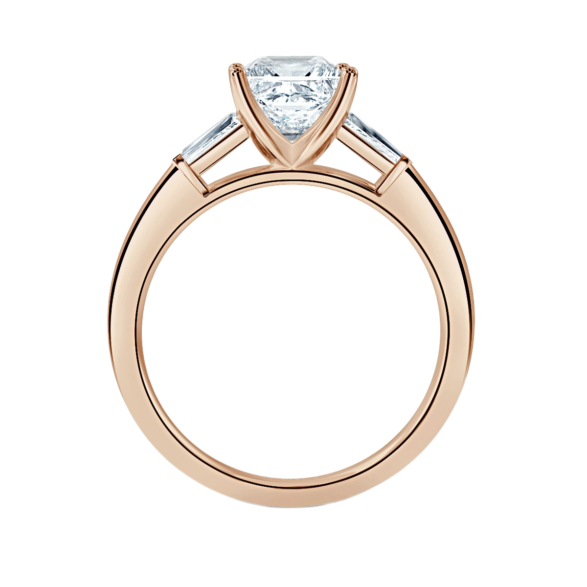 Princess With Baguett Trilogy Ring