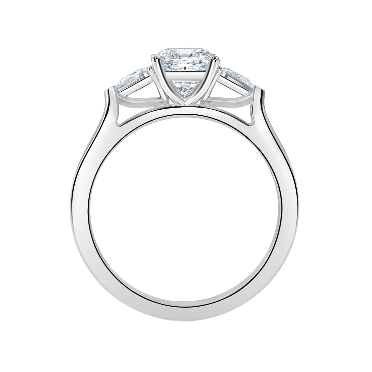 Cushion With Pear Shape Trilogy Ring