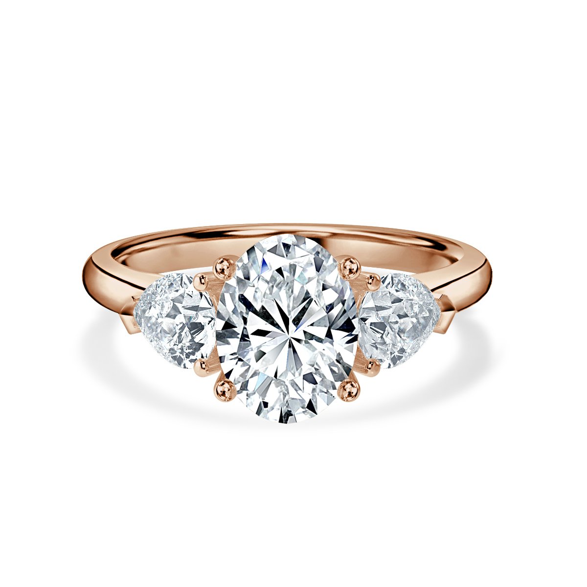 Oval With Pear Shape Trilogy Ring